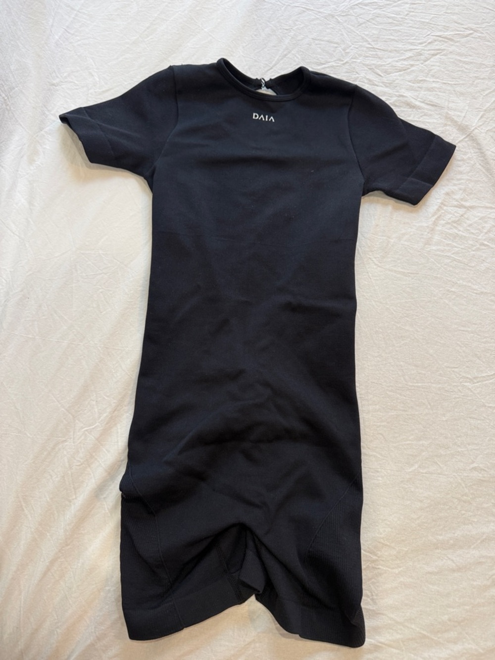 DAIA Black Short-Sleeve jumpsuit
